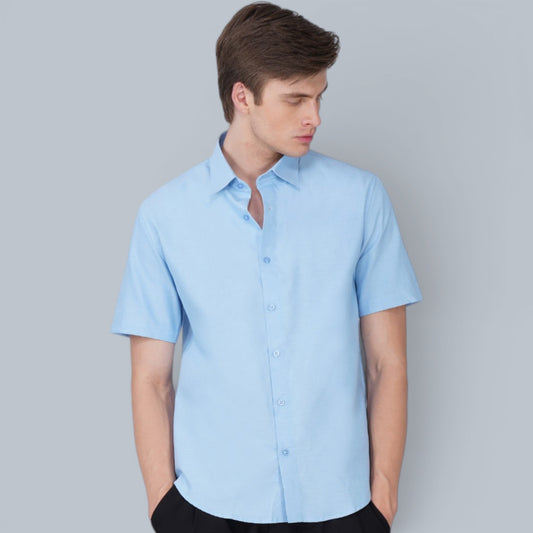 Azure Chambray Oxford Shirt