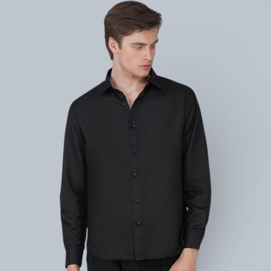 Noir Dobby Black Shirt