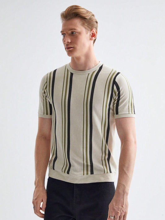 VertiStripe Knit Tee