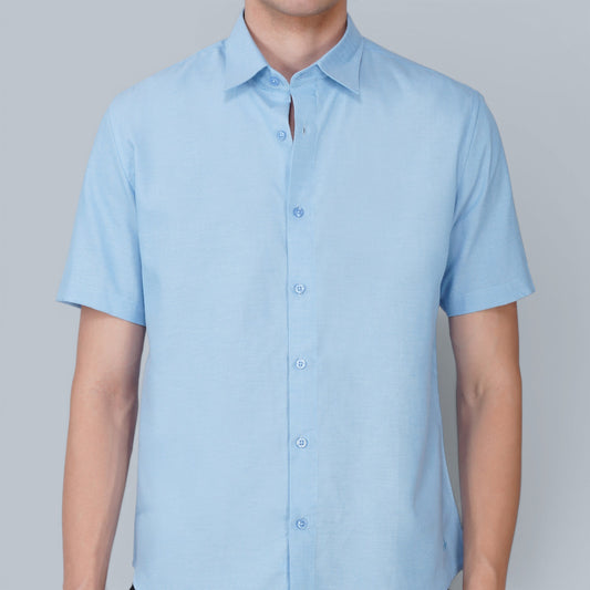 Azure Chambray Oxford Shirt