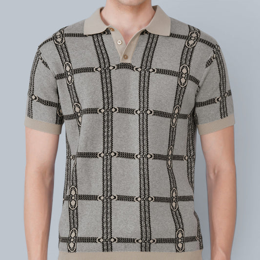 Reserve Beige German Jacquard Polo