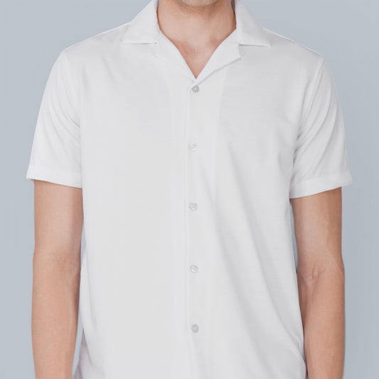Solenne White Flax Knit Shirt