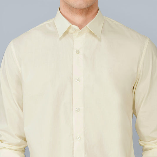 The Amalfi Cream Giza Cotton Shirt