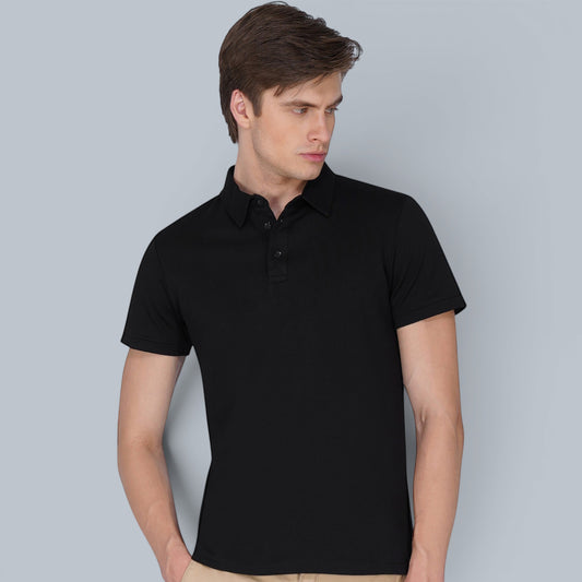 Vertex Black Polo T-Shirt