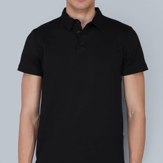 Vertex Black Polo T-Shirt