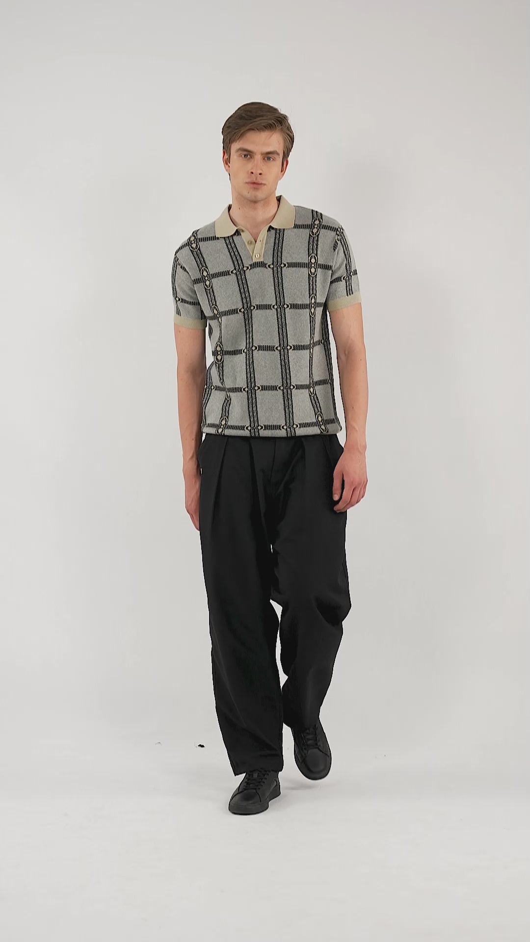 Reserve Beige German Jacquard Polo