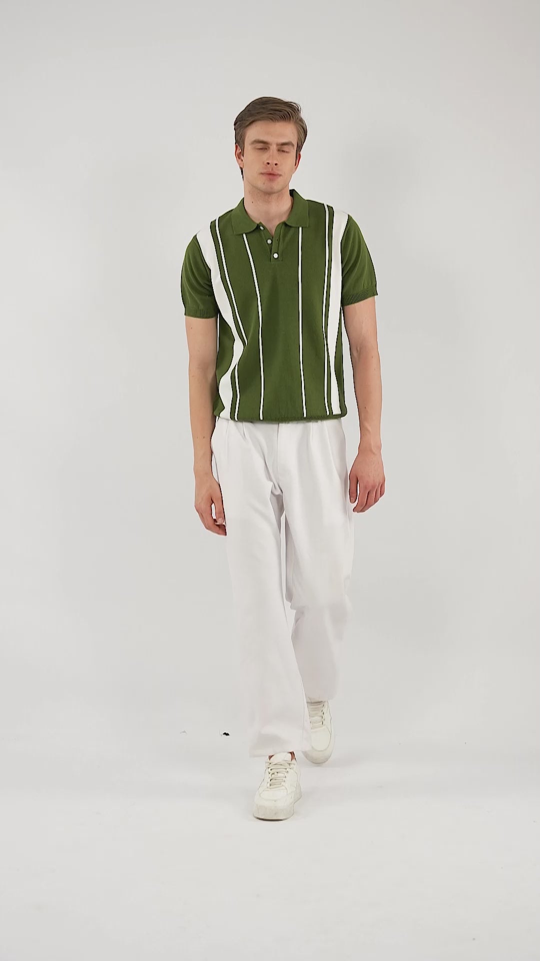 Essential Green German Knit Polo