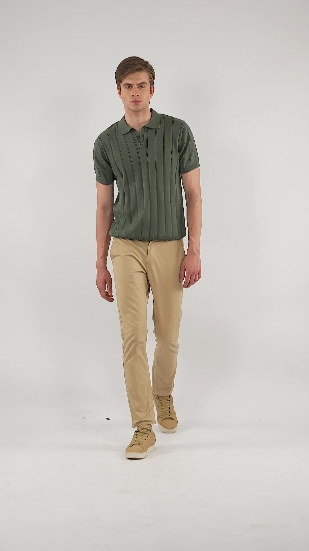 Apex Green German Knit Polo