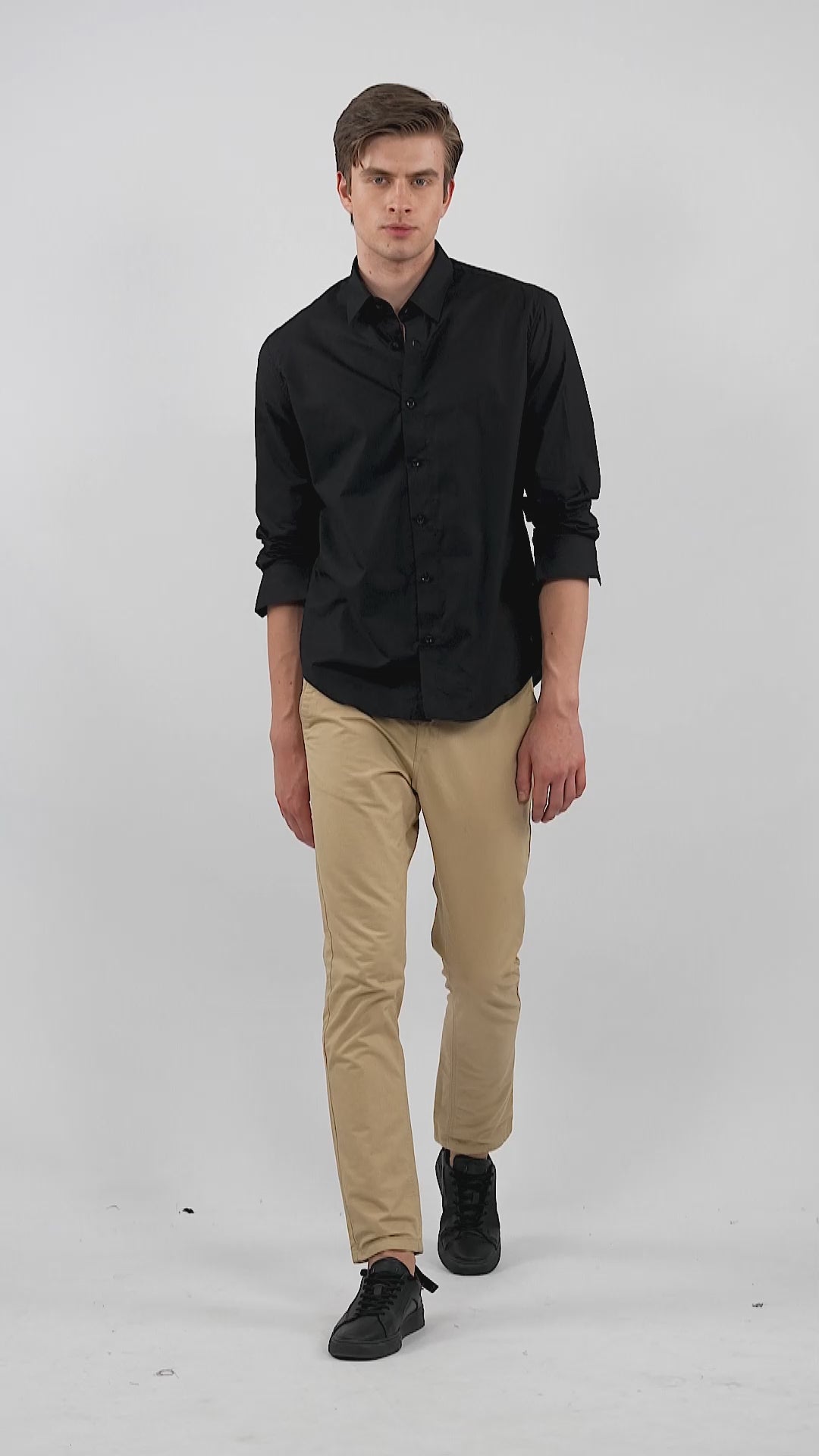 Jet Black Signature Poplin Cotton Shirt