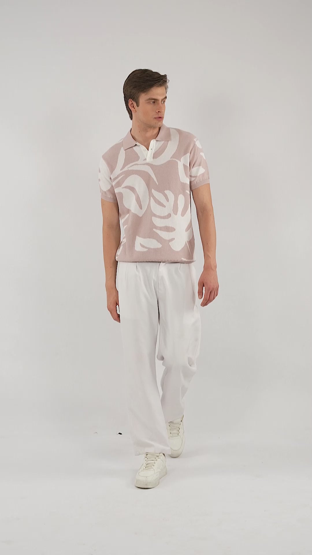 Prestige Beige German Jacquard Polo