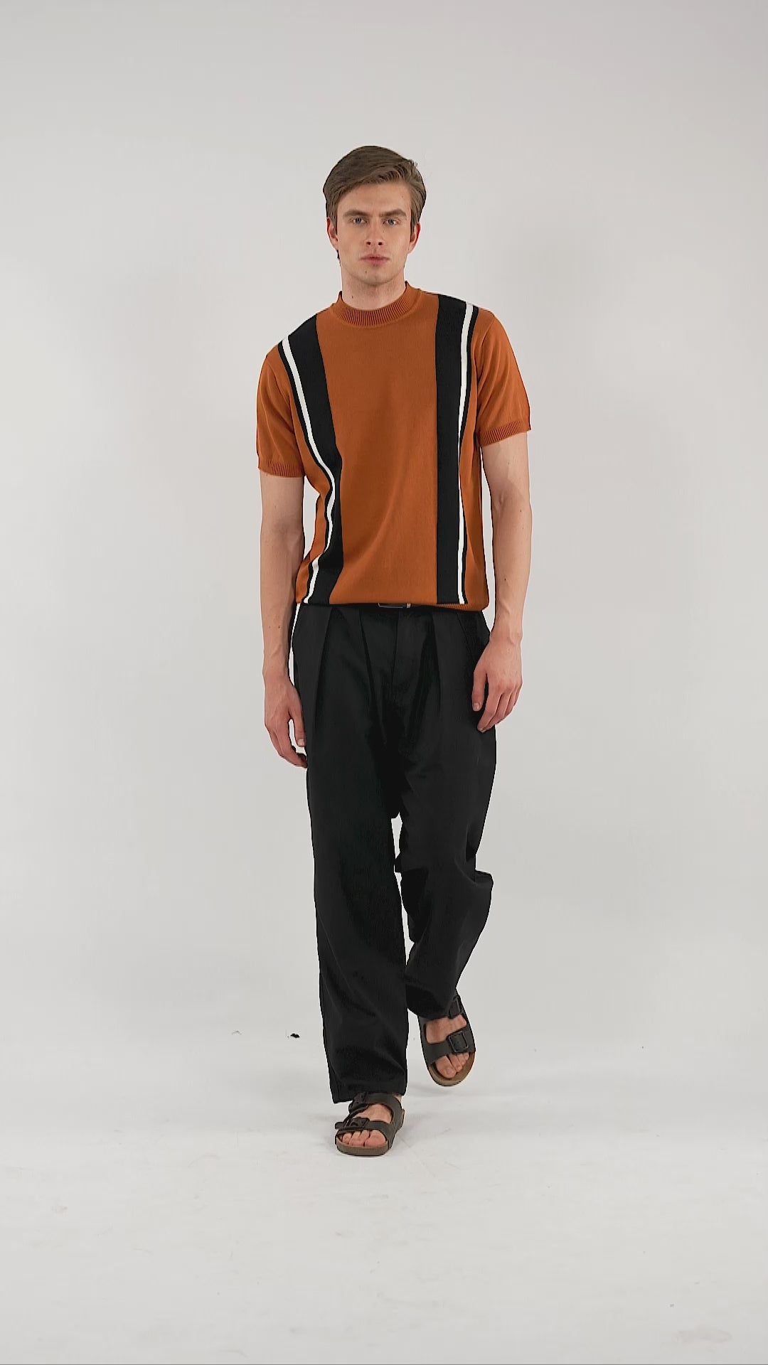 Modern Brown German Knit T-Shirt